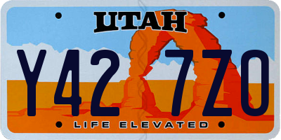 UT license plate Y427ZO