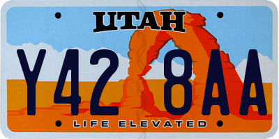 UT license plate Y428AA