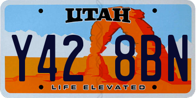 UT license plate Y428BN