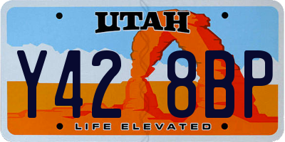 UT license plate Y428BP