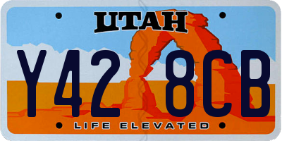 UT license plate Y428CB