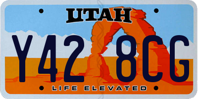 UT license plate Y428CG
