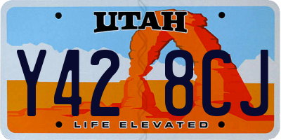 UT license plate Y428CJ