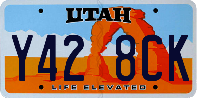 UT license plate Y428CK