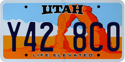 UT license plate Y428CO