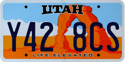 UT license plate Y428CS