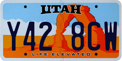 UT license plate Y428CW