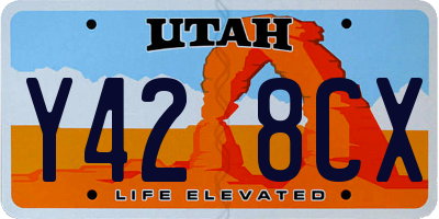 UT license plate Y428CX