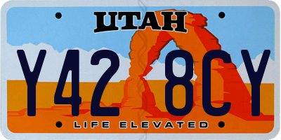 UT license plate Y428CY