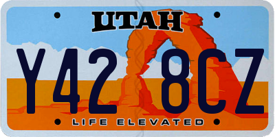 UT license plate Y428CZ