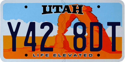 UT license plate Y428DT