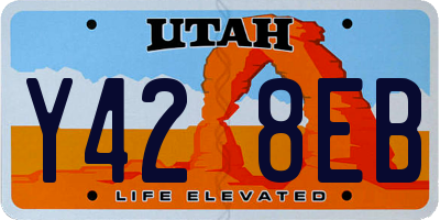 UT license plate Y428EB