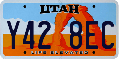 UT license plate Y428EC