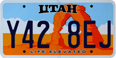 UT license plate Y428EJ