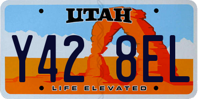 UT license plate Y428EL