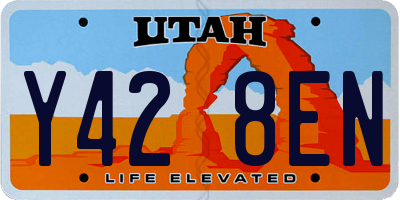 UT license plate Y428EN