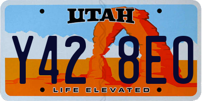 UT license plate Y428EO
