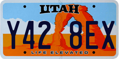 UT license plate Y428EX