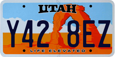 UT license plate Y428EZ