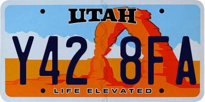 UT license plate Y428FA