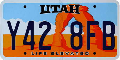 UT license plate Y428FB