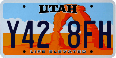 UT license plate Y428FH