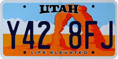 UT license plate Y428FJ