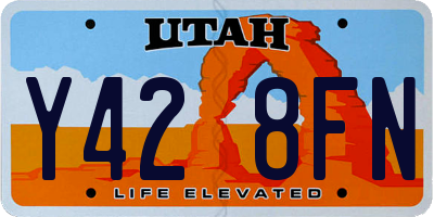 UT license plate Y428FN