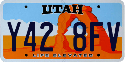 UT license plate Y428FV