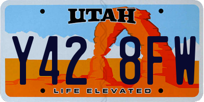 UT license plate Y428FW