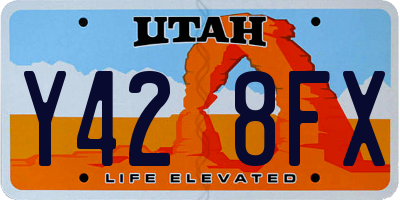 UT license plate Y428FX