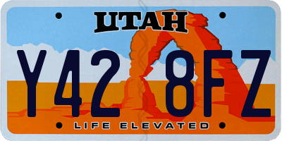 UT license plate Y428FZ