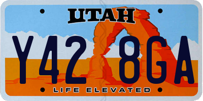UT license plate Y428GA
