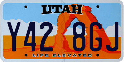 UT license plate Y428GJ