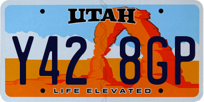 UT license plate Y428GP