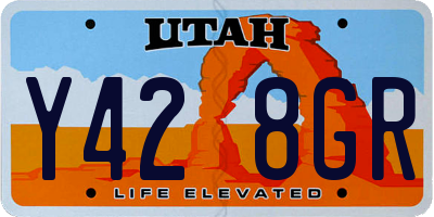 UT license plate Y428GR