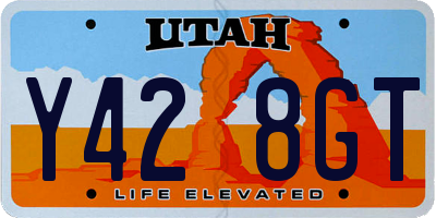 UT license plate Y428GT