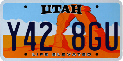 UT license plate Y428GU
