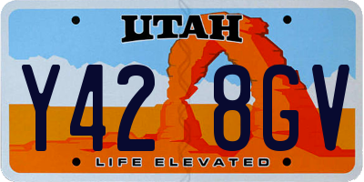 UT license plate Y428GV