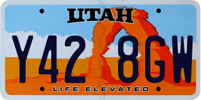 UT license plate Y428GW