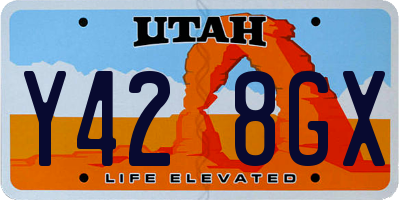 UT license plate Y428GX