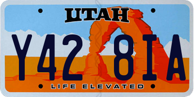 UT license plate Y428IA