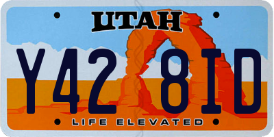 UT license plate Y428ID
