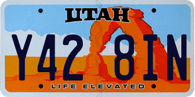 UT license plate Y428IN