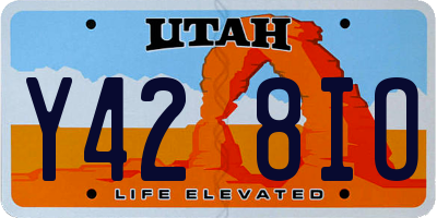 UT license plate Y428IO