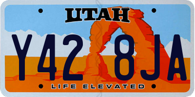 UT license plate Y428JA