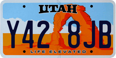 UT license plate Y428JB