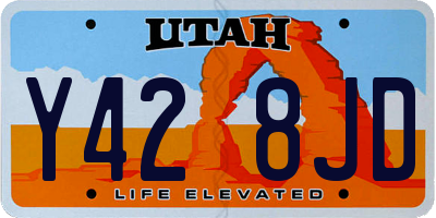 UT license plate Y428JD