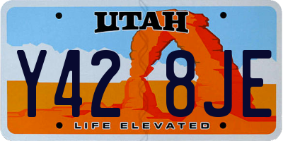 UT license plate Y428JE