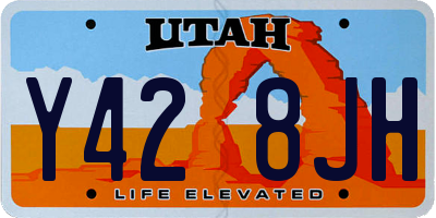 UT license plate Y428JH